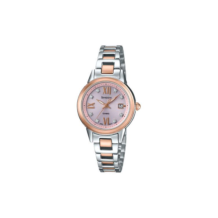 CASIO Women s SHEEN Gold Watch SHE-4522SG-4A-person Pink Watch Dial