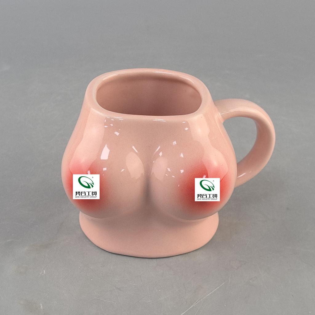 Creative Xiaohongshu Instagram Creative Chest Personalized Fun Coffee Cup Human Body Art Ceramic Water Cup