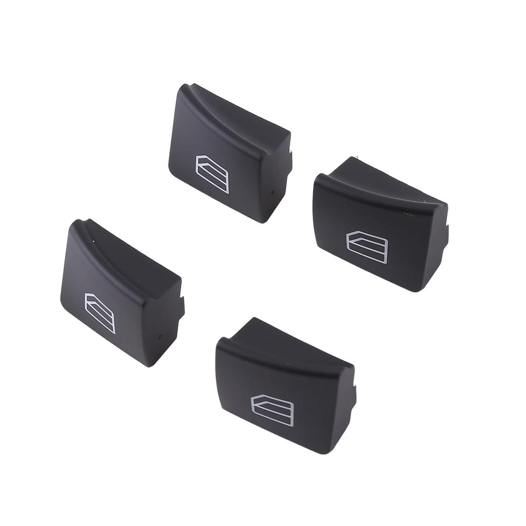 4pcs Window Switch Button Cap Set Compatible for Mercedes-Benz EClass W204 W166 X156 W156 2001-2014 Replacement A2049055402 ABS Power Window Control