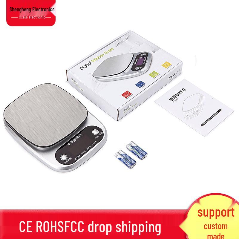 

Высокоточные кухонные весы: Точность 0,1 г, Вместимость 5 кг, Идеально для выпечки и измерения ингредиентов Battery 10kg/1g