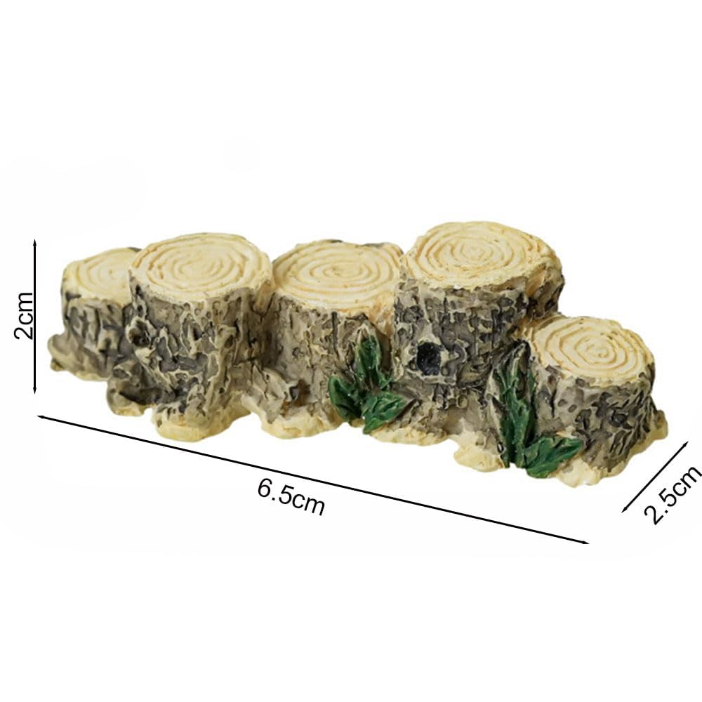 3 Pieces Moss Micro Landscaping Decor Tree Stump Bridge Fairy Garden Figurines Miniature Ornaments House Terrarium Kit Dollhouse Supplies Durable and