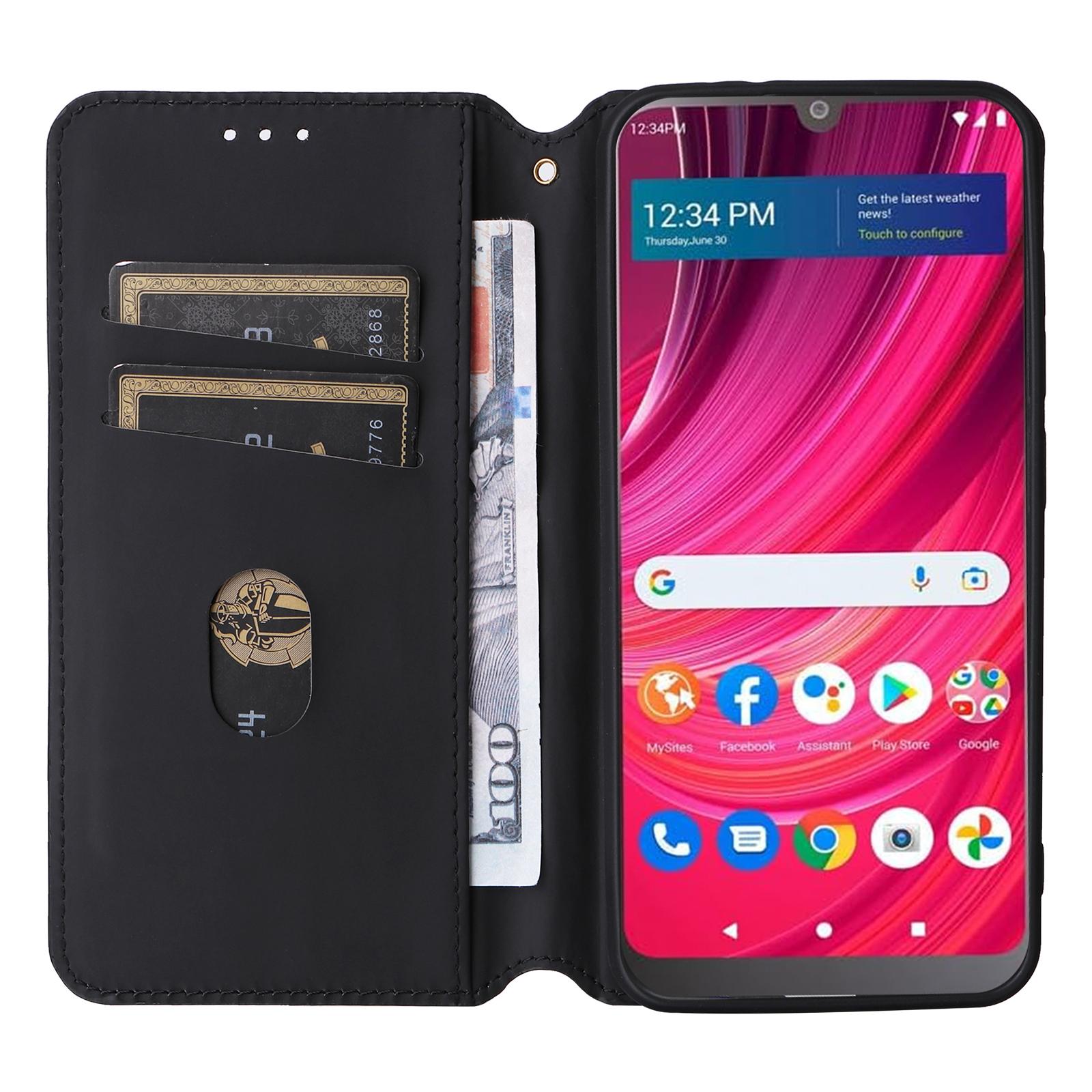 

For BLU View 4/View 2 (2023) Wallet Phone Case Folio PU Leather Cover Blue