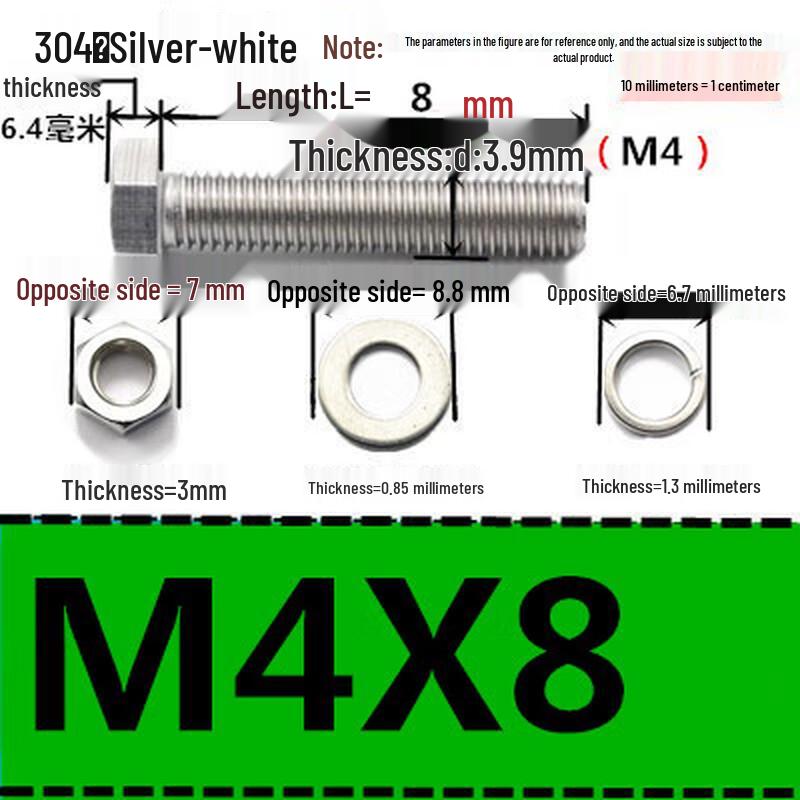 Allied 304 Stainless Steel Hex Bolt & Nut Assortment Kit (M8-M16)