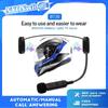 Smart Motorcycle Bluetooth Headset with Voice Control, Auto-Answer, Music Controls & 70H Battery Life for All Helmets