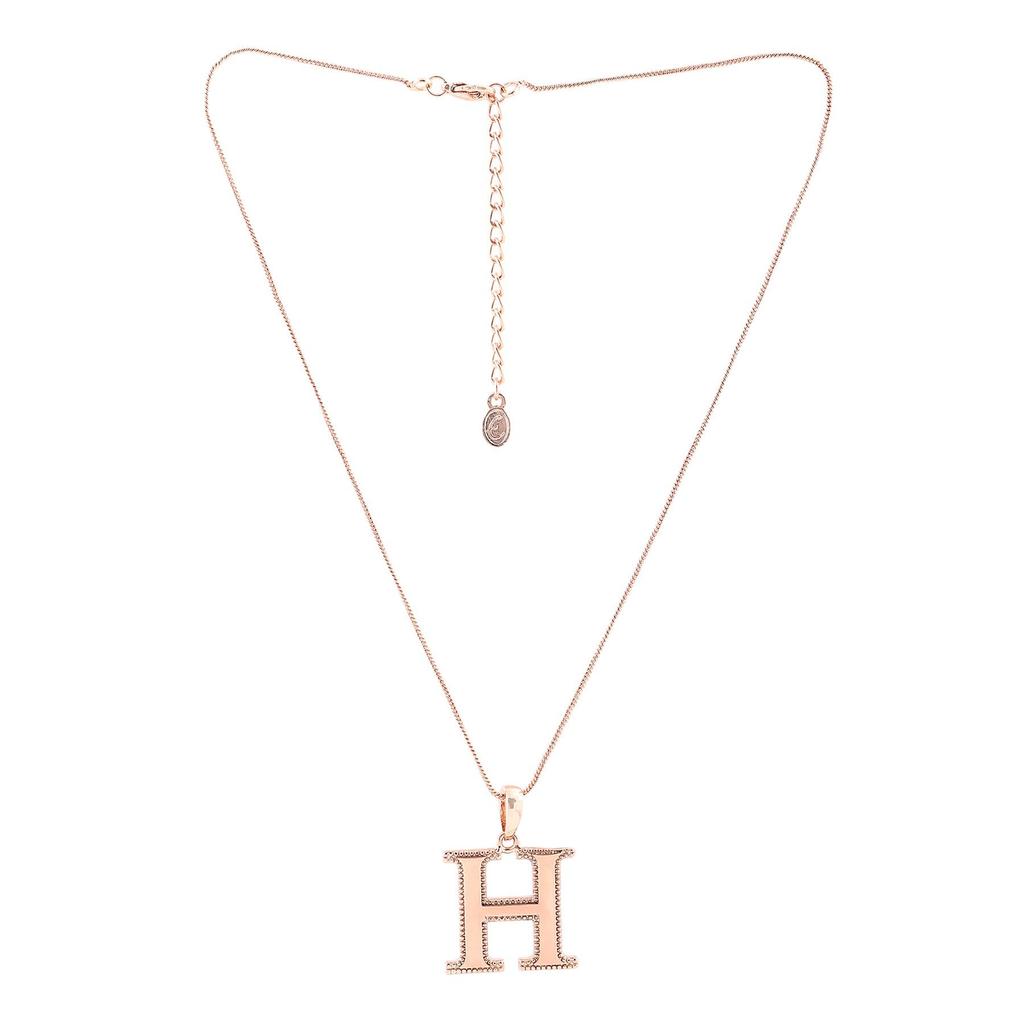 Colier Estele Aur Rose Litera H Pandantiv Pentru Femei/Fete