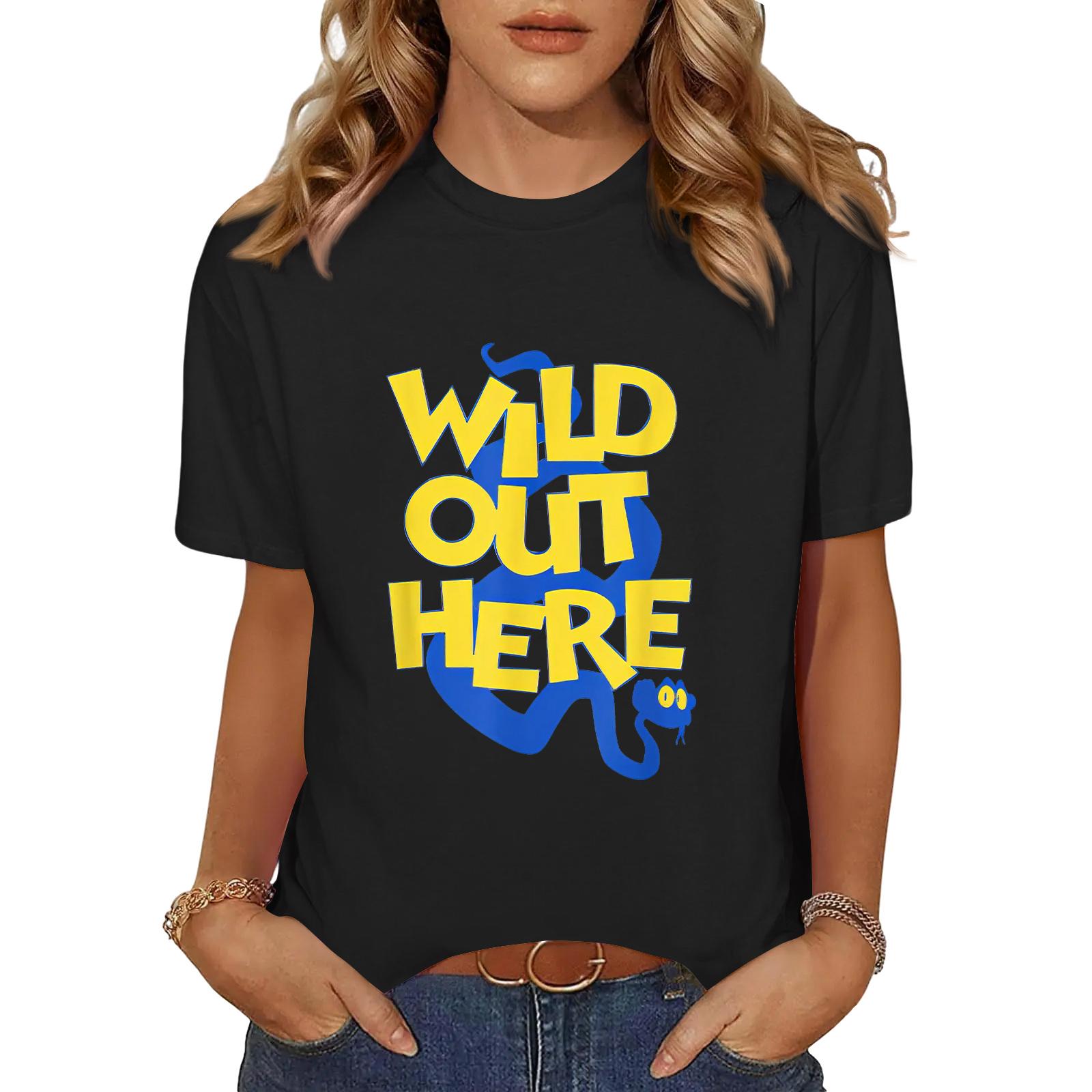 

Women s Fashionable And Comfortable Plus Size Printed Casual Short-Sleeve Top S чорний