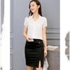 Frauen Hemd Chiffon Bluse Femininas Tops Kurzarm Elegante Damen Formale Büro Bluse Chiffon Hemd Kleidung Neue