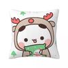 Dudu Christmas Costume Pillowcase Double-Sided Printing Fabric Cushion Cover Gift Pillow Case Cover Home Zipper 18''