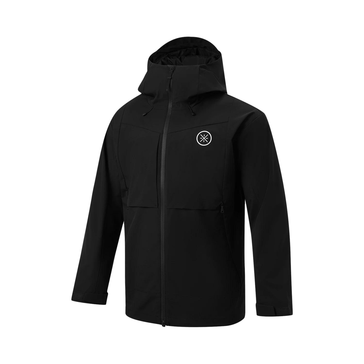 Li Ning Trench Coats Men s Black Hooded Moderate Other AFDWA71-1 L