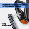 USB C to 2-Pin Magnetic Adapter for Bone Conduction Earphones 2.8mm Feature Blue Light and Aluminum Housing