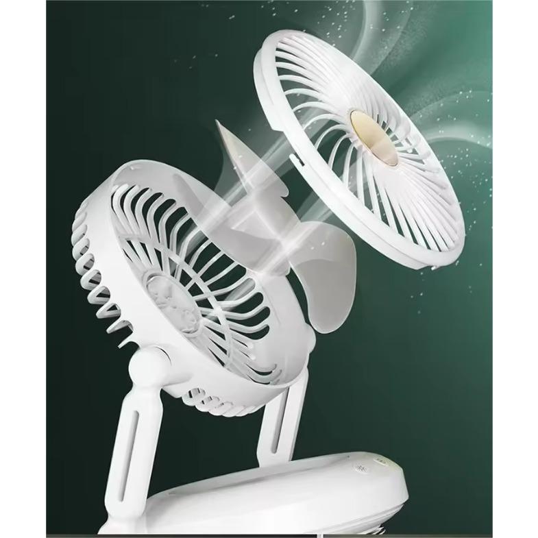 Desktop USB Wall Hanging Fan Folding Remote Control Shaking Head Household Atmosphere Light Electric Fan Storage Kitchen&Bathroom