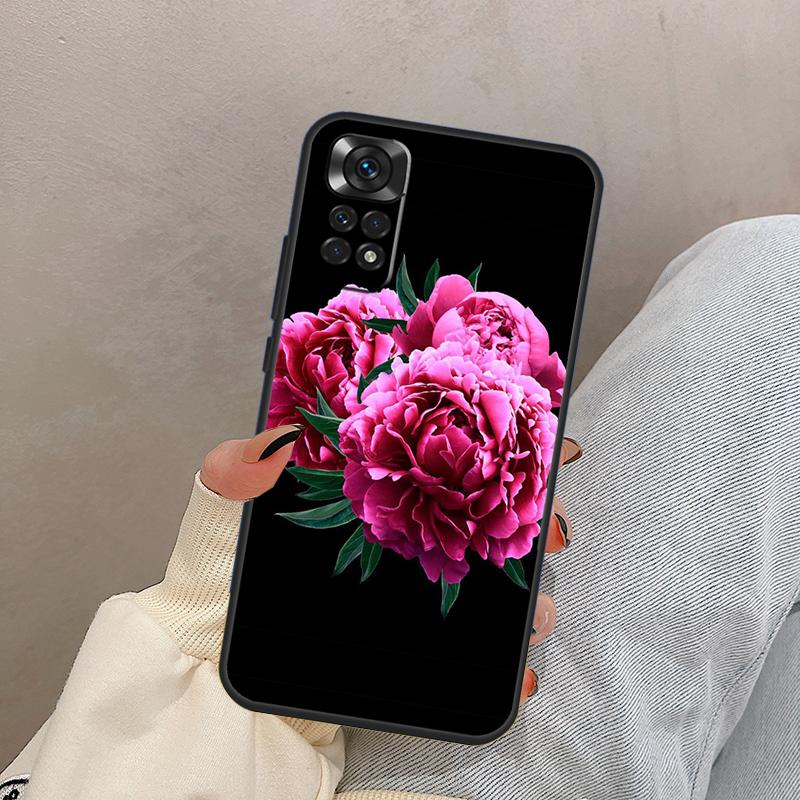 Elegant Pink Purple Peony Flower For Xiaomi Redmi Note 14 10 11 12 13 15 Pro Plus Case Cover For Redmi 15 15C 14C 10C 12C 13C