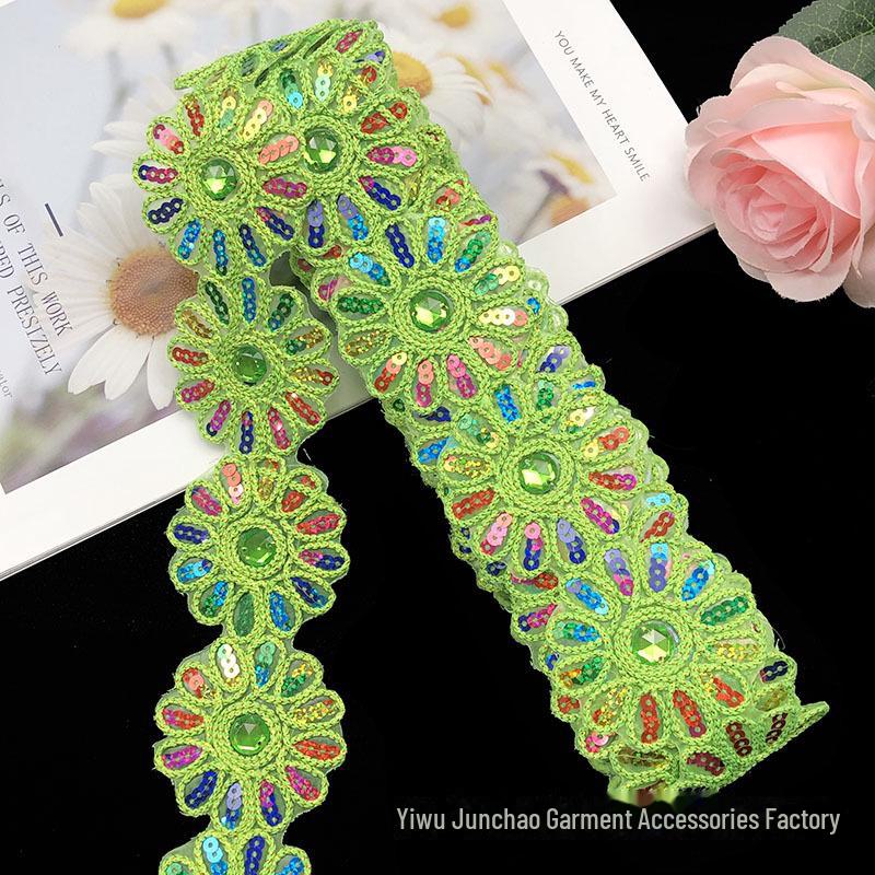 Ethnic Style Embroidered DIY Lace Trimmings for African Clothing