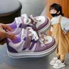 Children's Little White Shoes 2025 Autumn New Girls Cartoon Soft-soled Sports Shoes Korean Version Lightweight Non-slip Casual Board Shoes