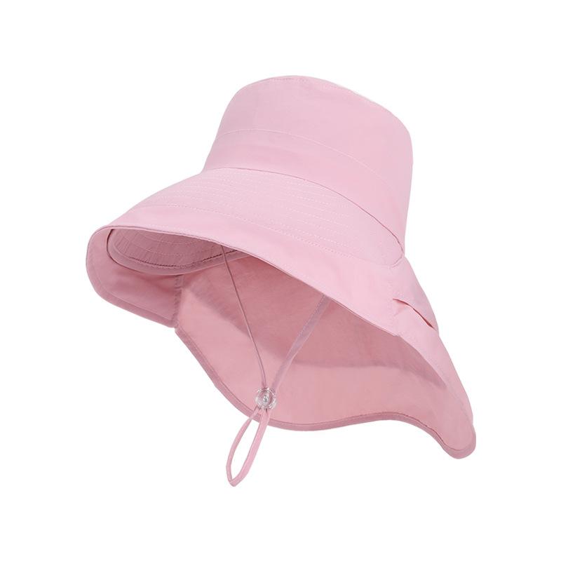 Summer Big Brim Sun Protection Hat Women's Outdoor Travel Versatile Sun Hat Shawl Neck Protection Quick Drying Waterproof Bucket Hat
