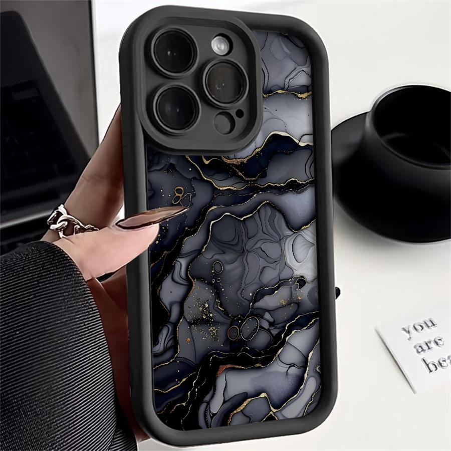 Case for iPhone 17 Pro Max 17e 12 Pro Air 16 15 Plus 14 11 13 Phone Cover Marble Pattern Matte