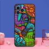 Hippy Hippie Psychedelic Art Case For iPhone 16 15 13 11 14 Pro Max 12 Mini Plus XR X XS Max Silicone Phone Cover
