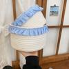 Lace Snacks Basket Cotton Rope Cosmetics Storage Bins Cute Sundries Storage Baskets  Bedroom