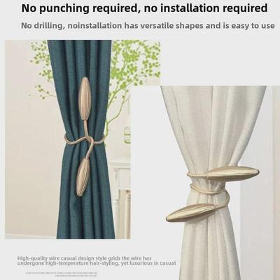 Elegant Metal Buckle Curtain Tieback Rope Clip