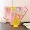 Luxury Floral Printed Square Scarf For Women Imitation Silk Scarves Bandanas Hijab Neckerchief Elegant Shawl Wraps