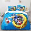 Movie Cartoon Sonic Duvet Cover Set 3 Pieces Bedding Set for Kids Soft Comfortable Quilt Cover with Pillowshams