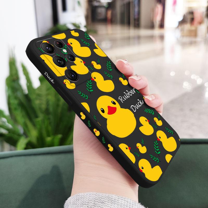 

Naughty Duck Phone Case For Samsung Galaxy S25FE S24 S23 S22 S21 S20 Ultra Plus FE S10 S9 S10E Note 20 ultra 10 9 Plus Cover Galaxy S24 чёрный