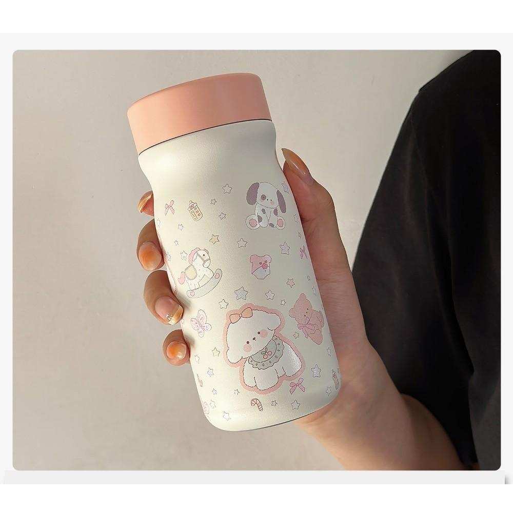 Dog Vacuum Mug Bowknot Thermal Car Cup Portable Water Bottle