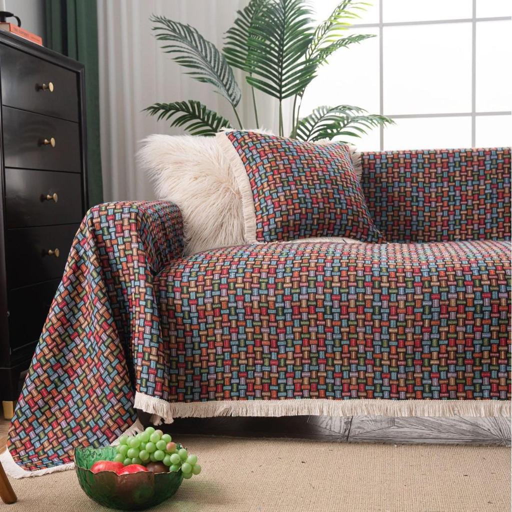 Imanqi Yun Japanische Quaste Sofabezug - Grün, Universell für alle Jahreszeiten