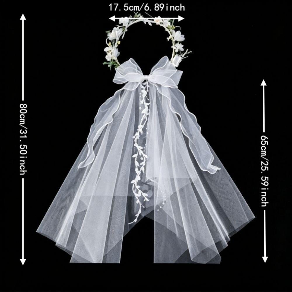 Weicher Brautschleier Leichter Hochzeitschleier Fotorequisiten Girlande Kopfschleier Hochzeit