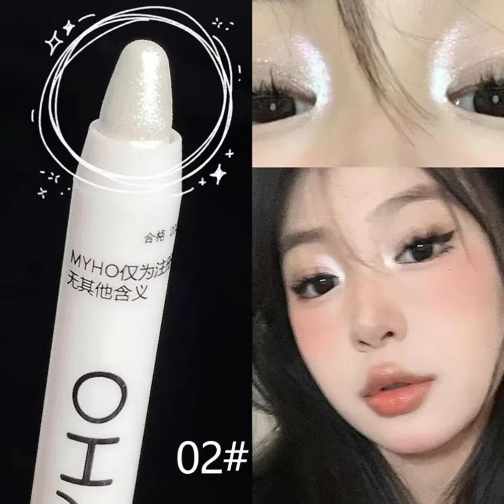 Matte Eyeshadow Stick White Eyeliner Shimmer Silver Highlighter Pen Lying Silkworm Pencil Pearl Brighten Waterproof Eye Makeup