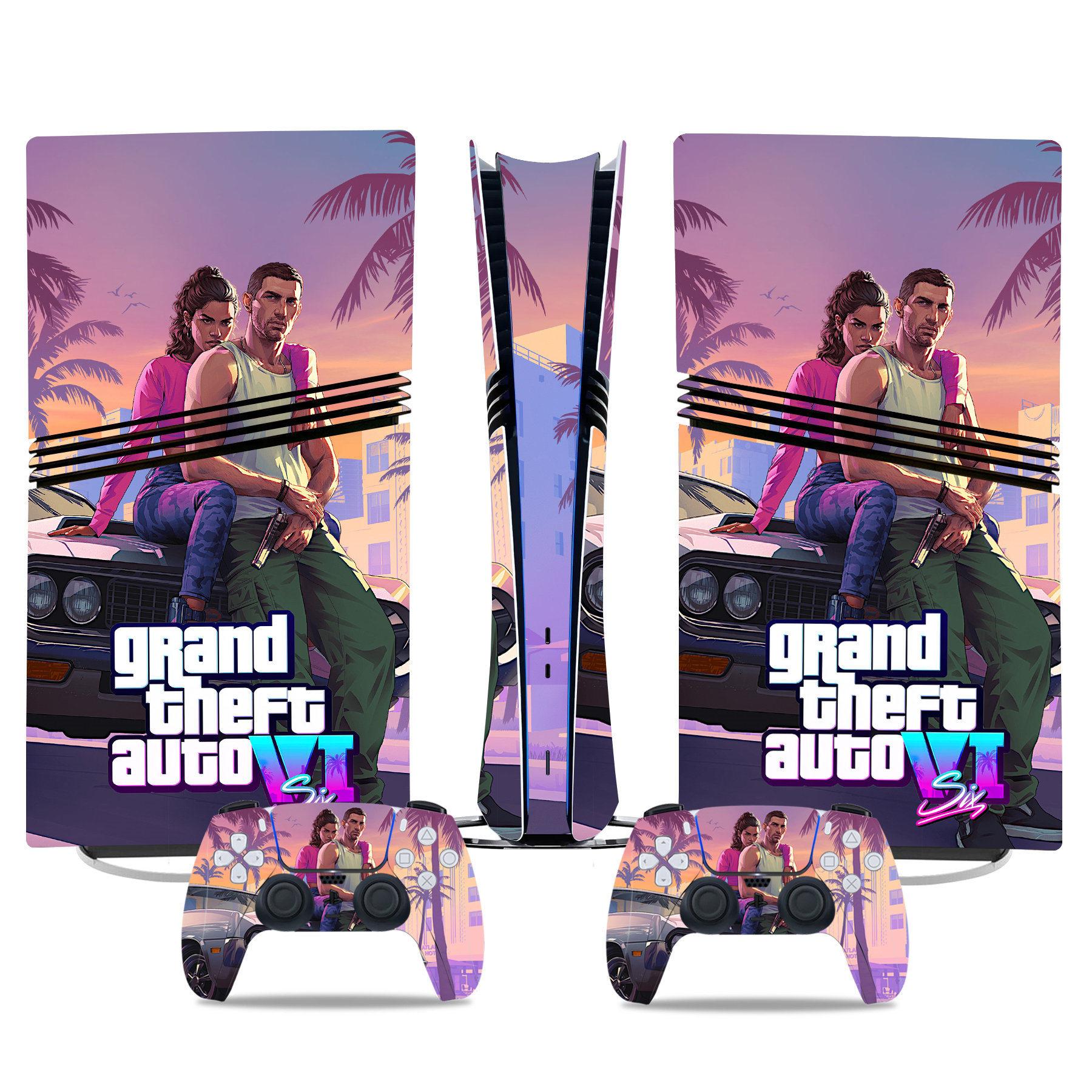 Farbaufkleber für Spielkonsolen, farbige Körperaufkleber aus Folie, Aufkleber für den Controller von Grand Theft Auto GTA6 N