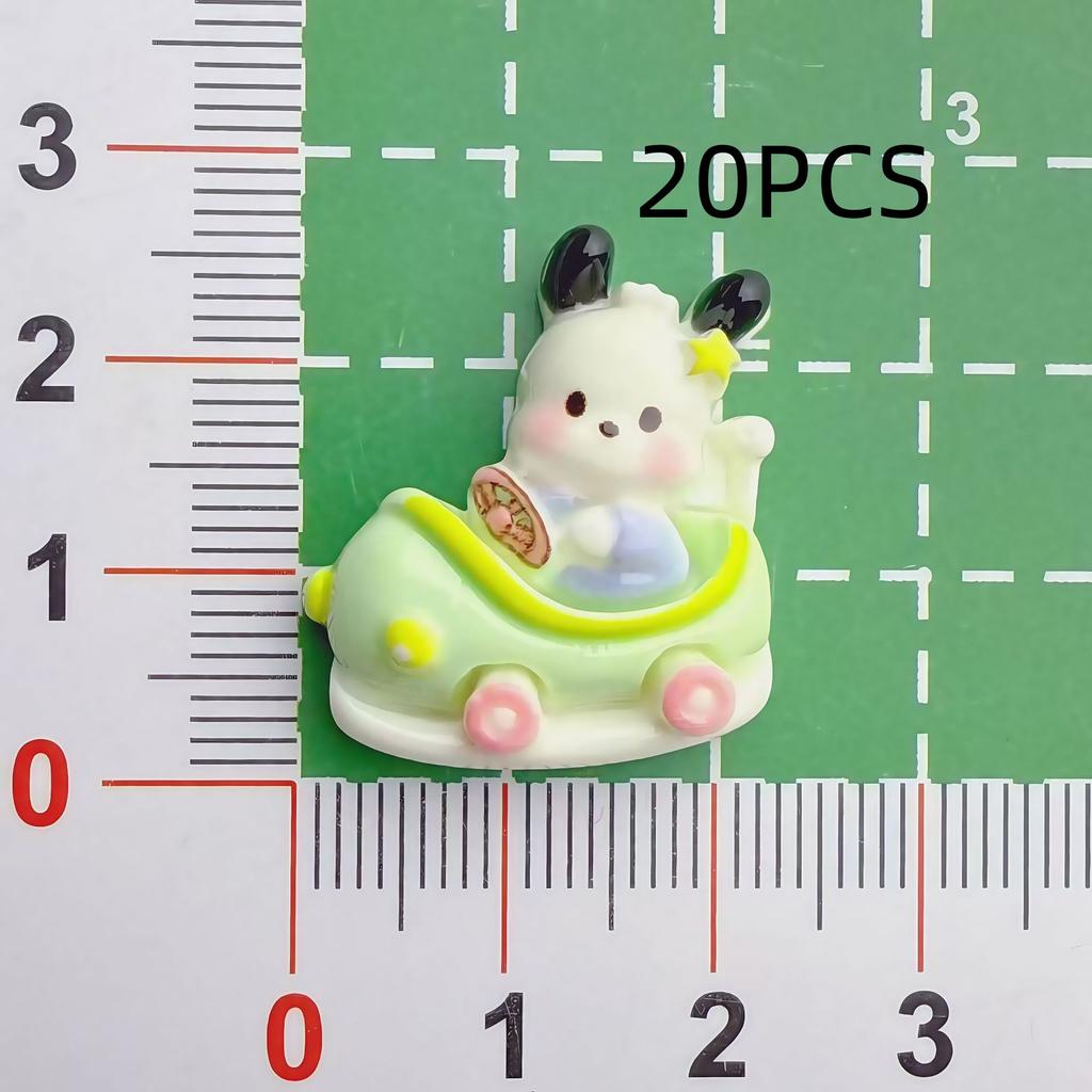 10/20PCS Bumper Car Series Resin Accessories DIY Phone Case Cream Glue Hair Clip Patch