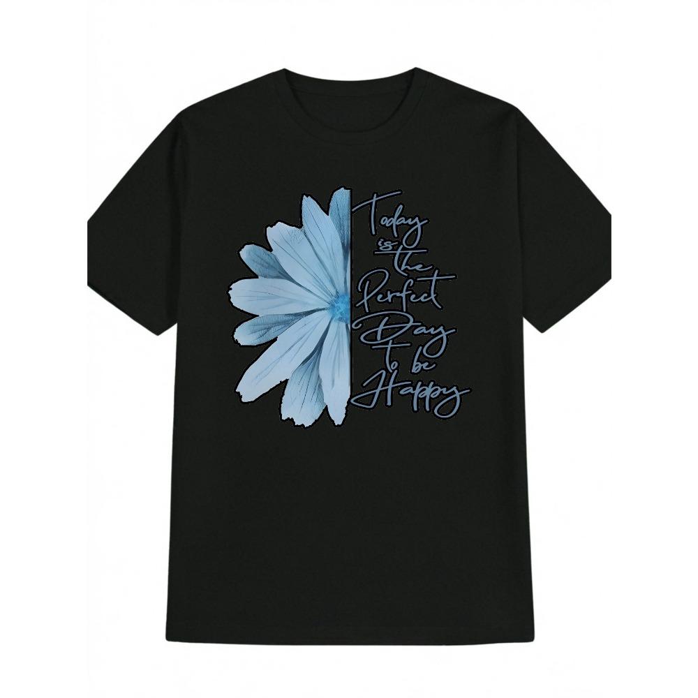 Men s Casual Crew Neck T-Shirt Fun Printed Men s Top Men s Gift S