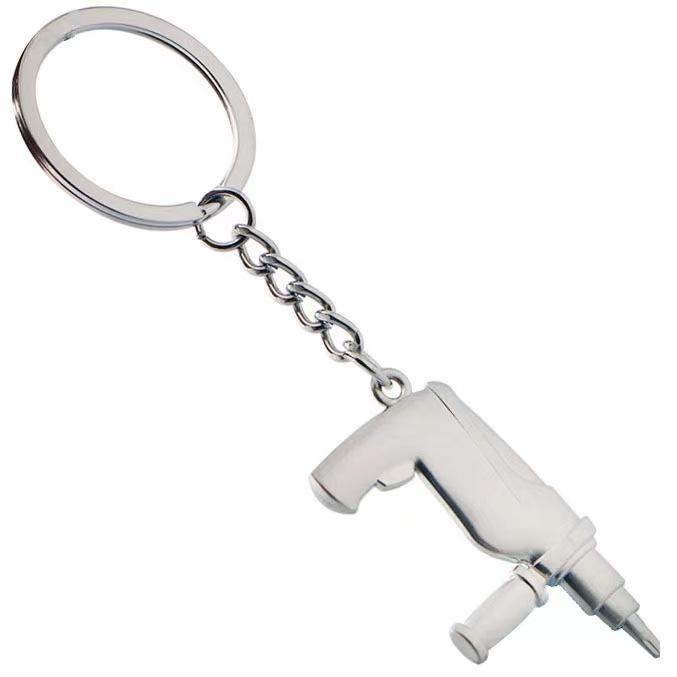 Men s Wrench-Shaped Metal Keychain - Creative Tool Pendant & Corporate Gift