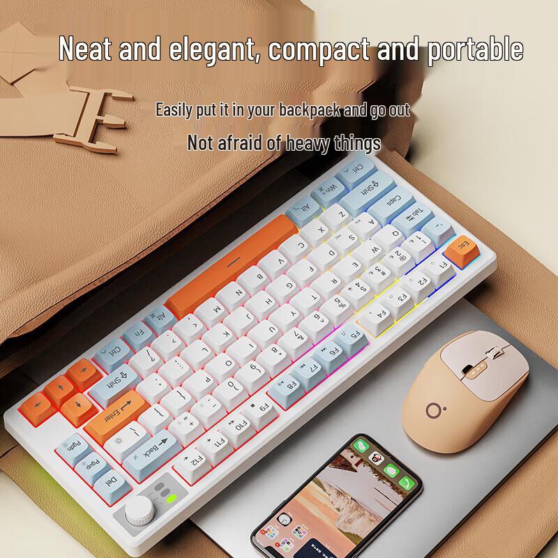 Qianxingzhe V75 Compact Dual-Mode Wireless Mechanical Feel RGB Keyboard