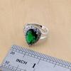 Water Drop Ring Green Cubic Zirconia White Cz For Women Wedding Wedding /Engagement /Party /Gifts Ring