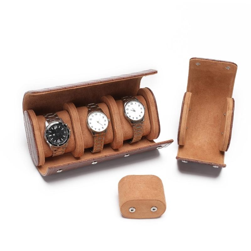 1/2/3 Slot Travel Watch Case Scartchproof Watch Box Organizer PU Leather for Wristwatch Jewelry Display Commercial Gift