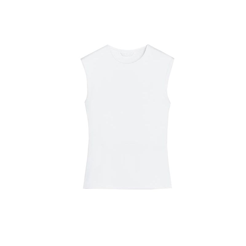 Summer New Product Women's Clothes Minimalist Style Multi-Color Cotton Blend Plaid round Neck Sleeveless Tops 2335151