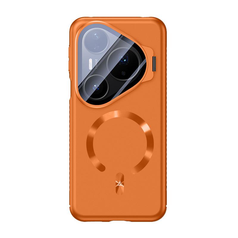 

For Huawei Pura 80, 80 Pro, 70, 70 Pro phone case, lens mount protection, magnetic adsorption, solid color design Huawei Pura 70 Pro+