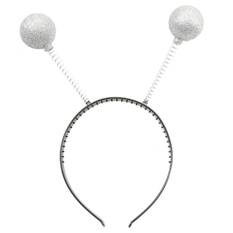 

Unique Headband with Embellishments Hairband Costume Party Headwear for Women срібний