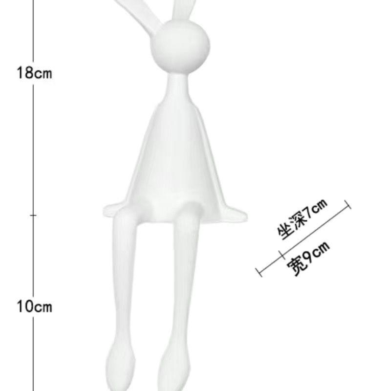 

Элегантная черная статуэтка кролика: Украшение для сидячей позы для гостиной, прихожей, кабинета или шкафа