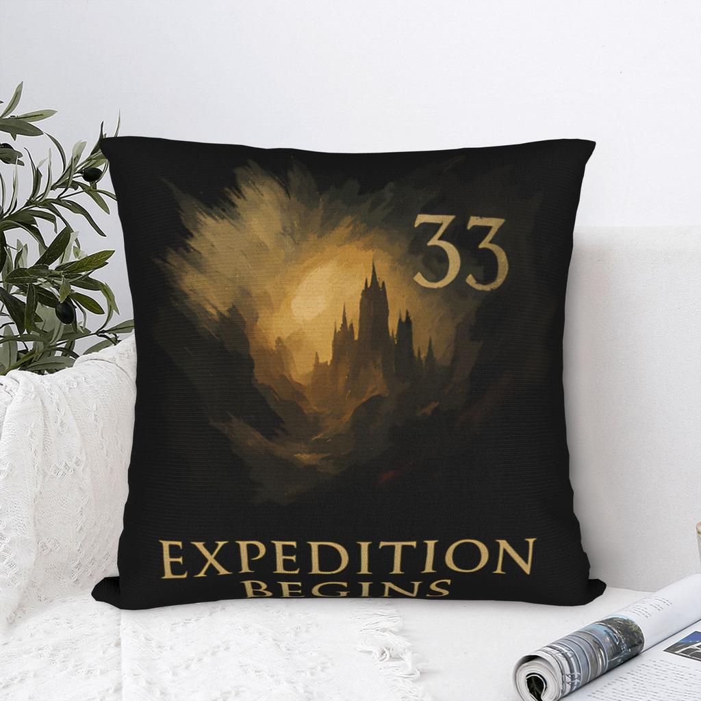 Clair Obscur Expedition 33 Pillow Case Print Pillow Cover For Sofa Couch Bed Living Room Cute Funny Pillowcases