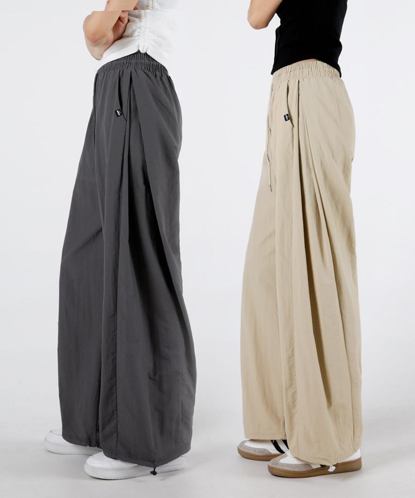 UMM Women'S Long/Short Selection Side Pintuck Wide Pants 3 Colors