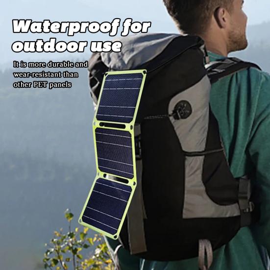 Solar Panels Charger Rate Short Circuit High Conversion Protection IP65 Waterproof Foldable Design