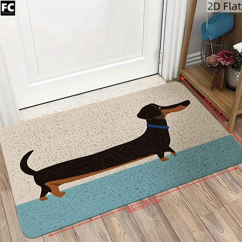 

VIKAMA Cartoon Dachshund Pattern Doormat Durable And Lightweight Suitable For Hallways Bathrooms And Porches Home Decor 40x 60cm