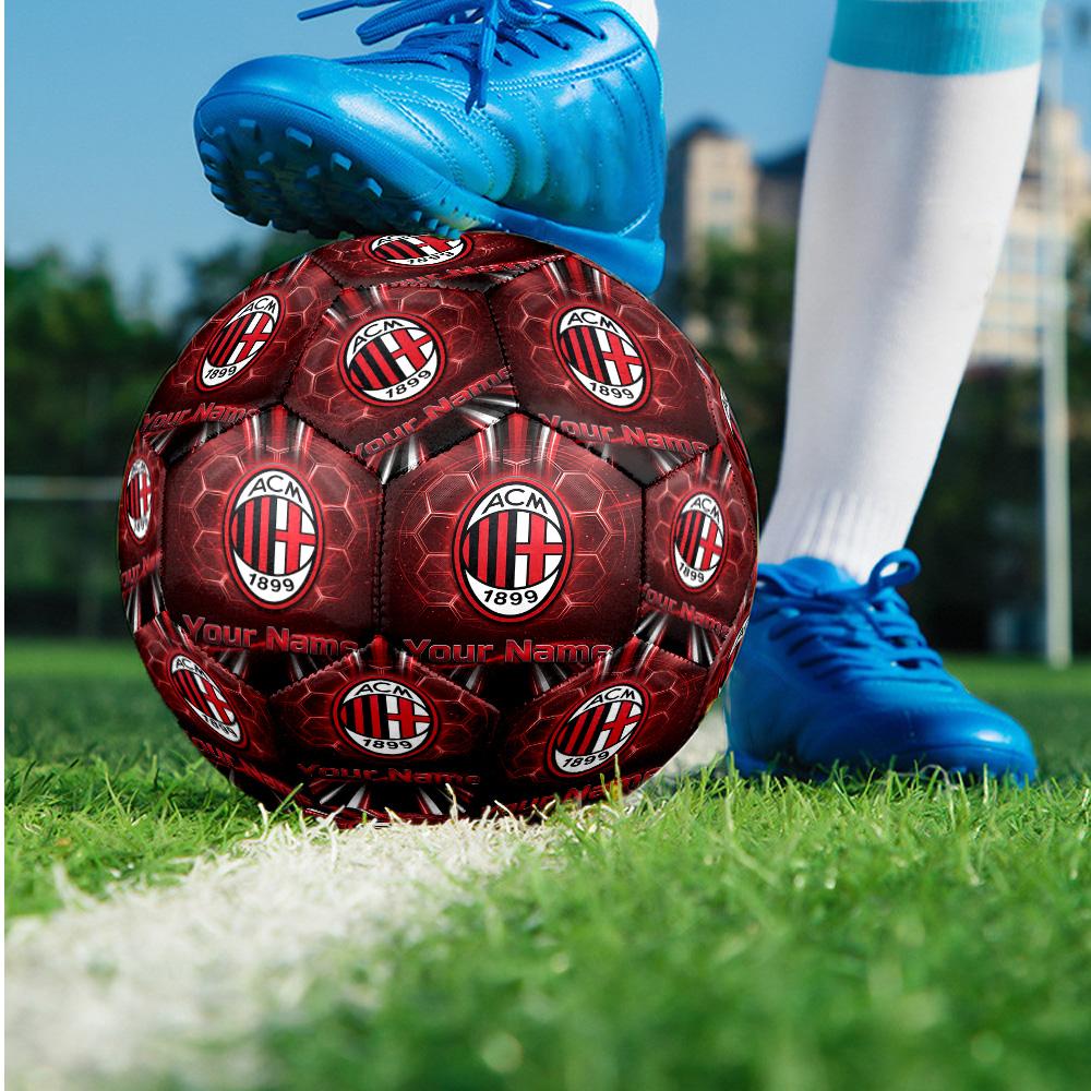 AC Milan Fashion Size 5 Football Wearproof Non‑Slip Soccer Ball For Sports Training Entertainment Use