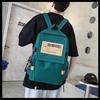 Backpack Pattern Letter Stylish Street Style Men Nylon High Schoolbag Capacity