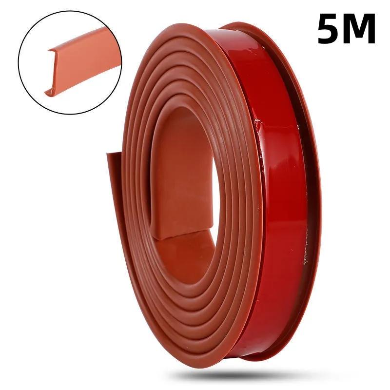 5M U-подібна кромкова стрічка Дерев'яна стрічка для декору шафи Самоклеюча Захисна стрічка для країв меблів, столу, стільця Протиударна стрічка