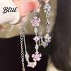 Non-fading Bracelet Women Shiny Rhinestones Inlaid Flower Comfortable Wear Shape