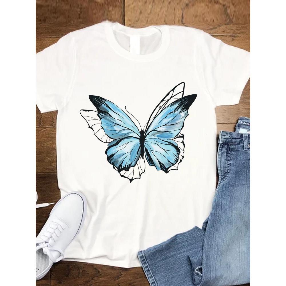 Leopard Love Trend 90s Women Fashion Clothing Tee Top Casual Short Sleeve Tshirts Graphic T-shirts T Female Cartoon Lady Clothes